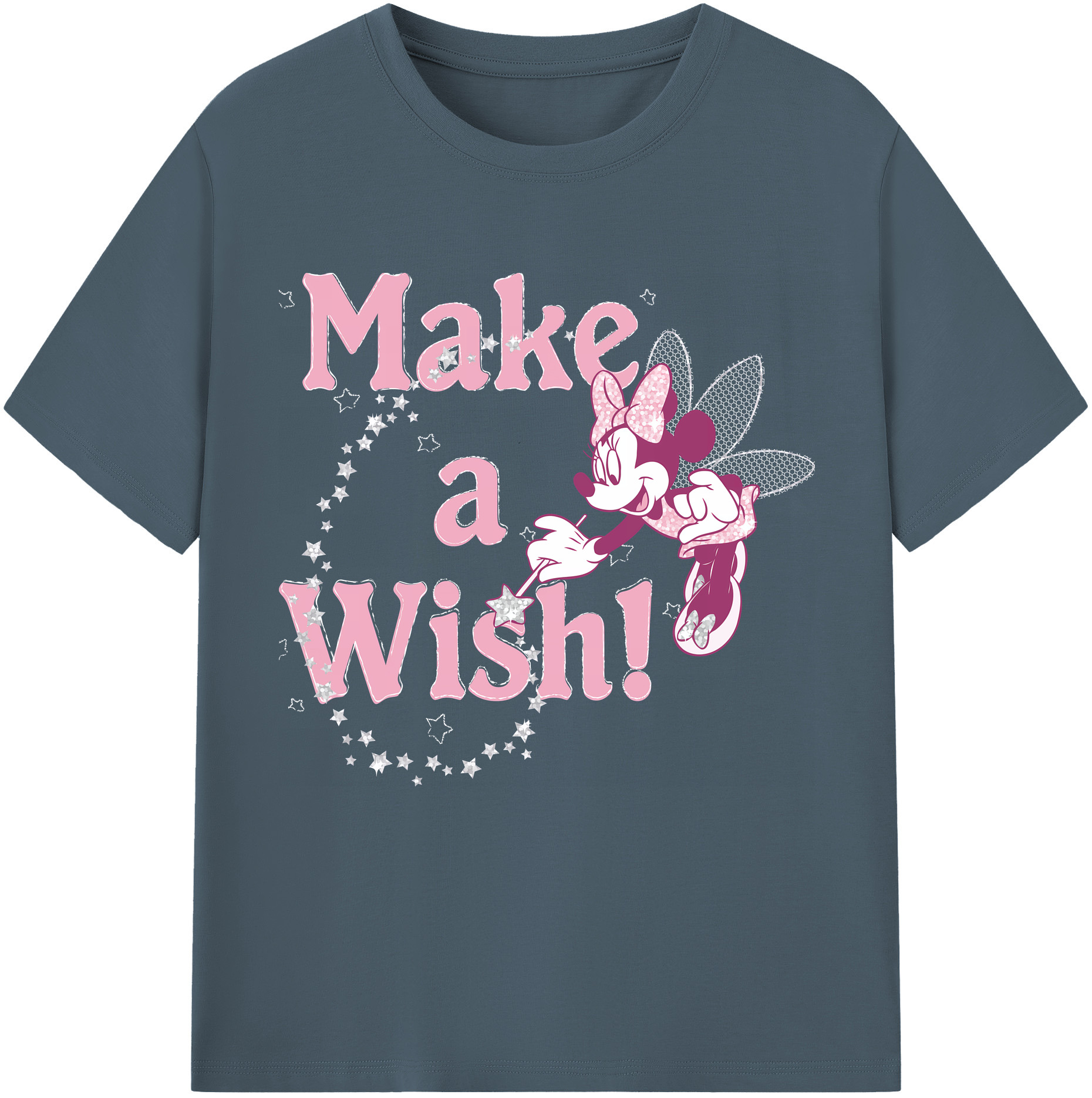 （画像用） ミッキーマウス Mickey Mouse 綿100％半袖Tシャツ（フロントプリント）
